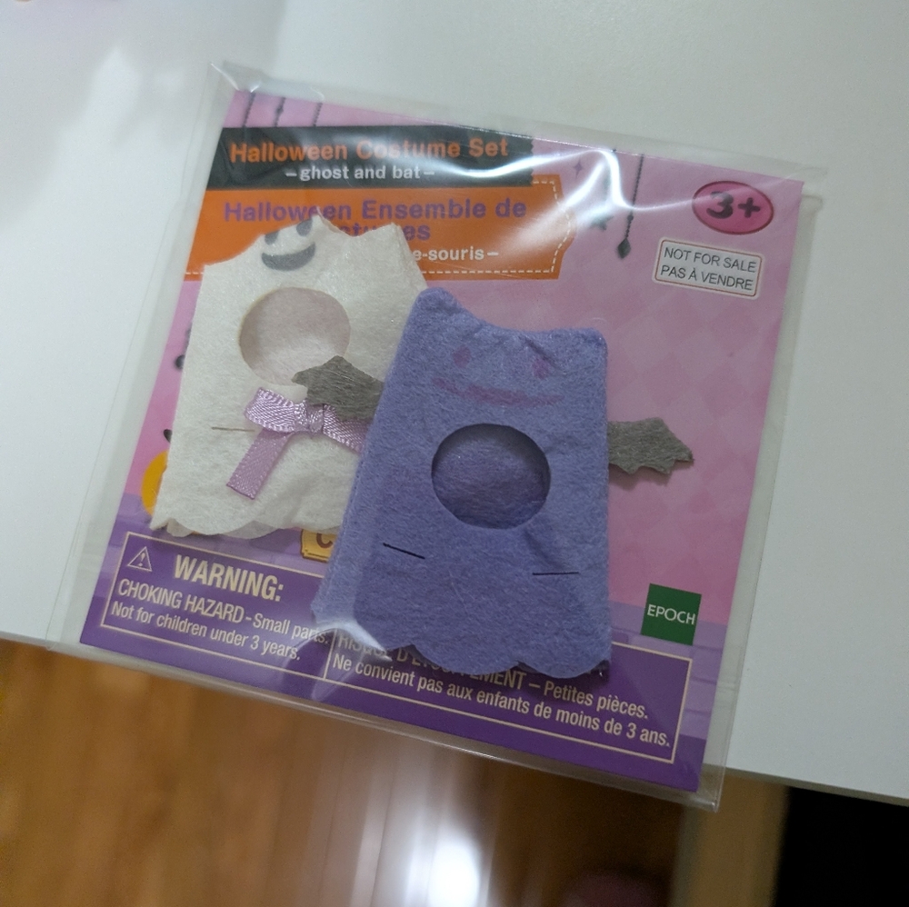 Calico Critter Halloween Costume Set ghost and bat bonus limited edition Unopen